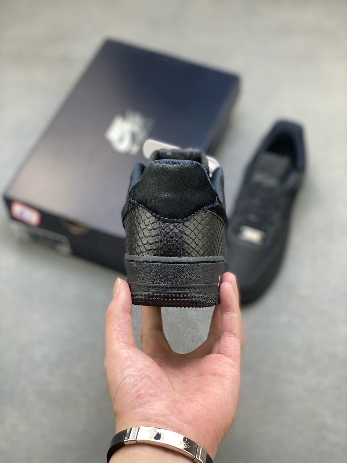 Nike Air Force 1 Low “Black Reptile” – Textured Leather Edition