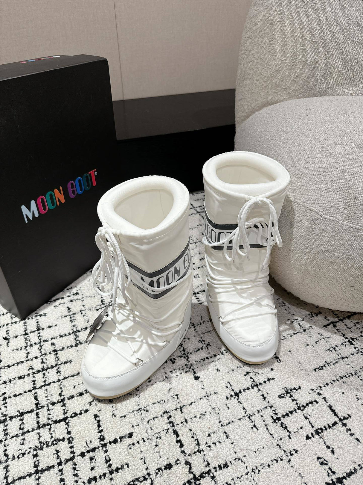 Moon Boot ICON UNISEX - Stivali con i lacci - white