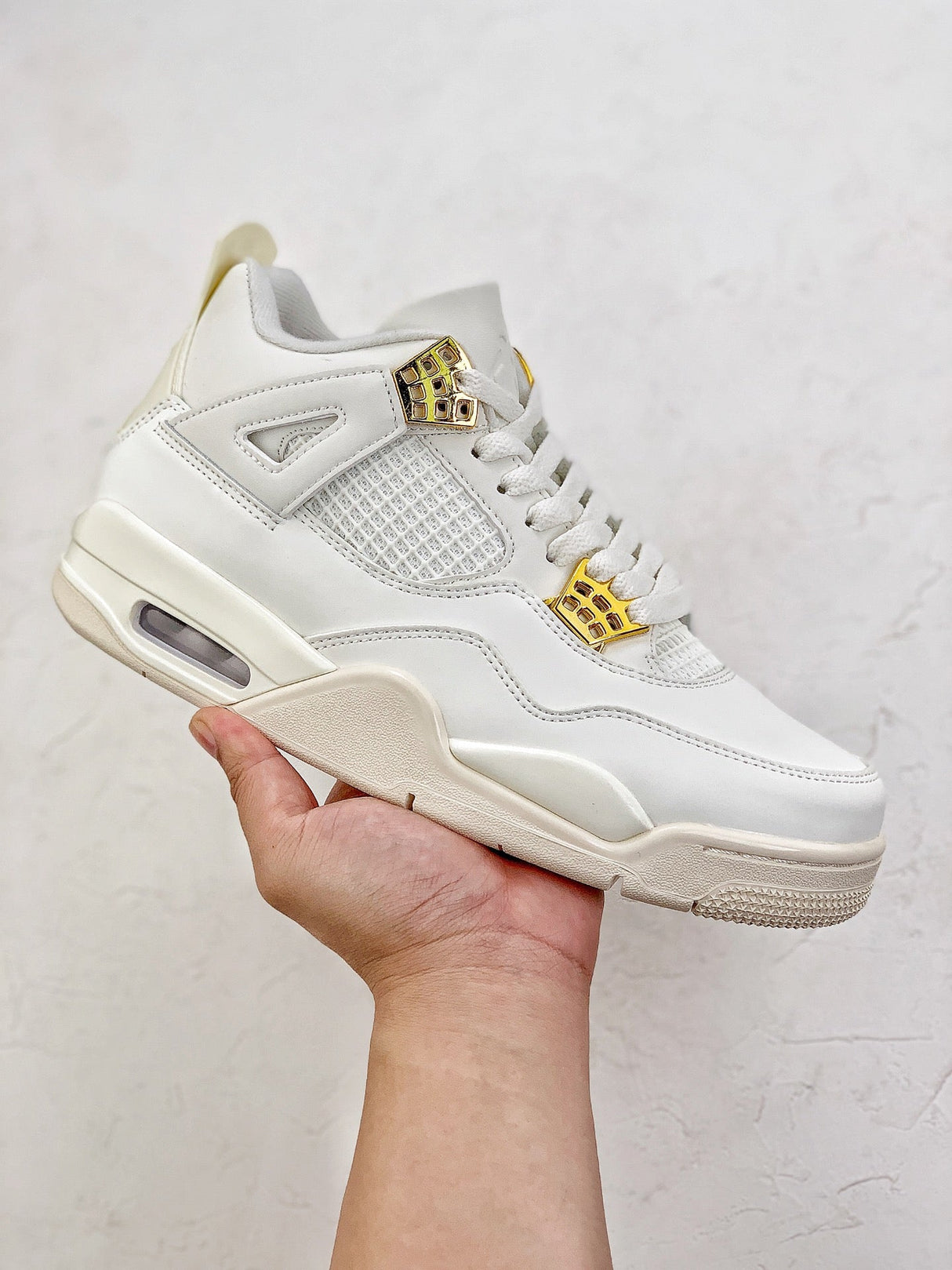 Air Jordan AJ4 Retro AQ9129-170 OG''Sail Metallic Gold" size 40 - 48 My Store