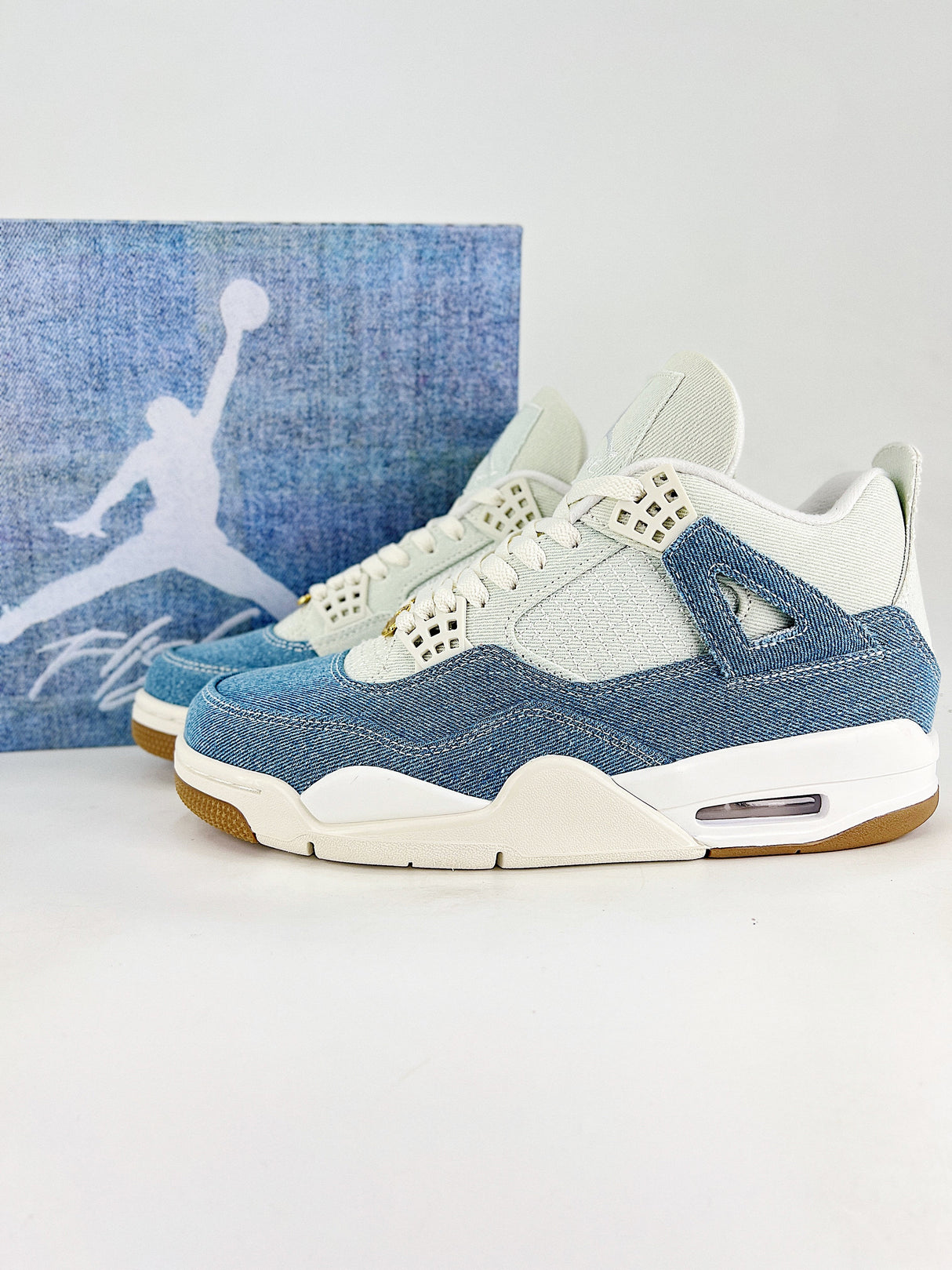 Jordan 4 Retro TEX Denim Worn Blue IB6716 100