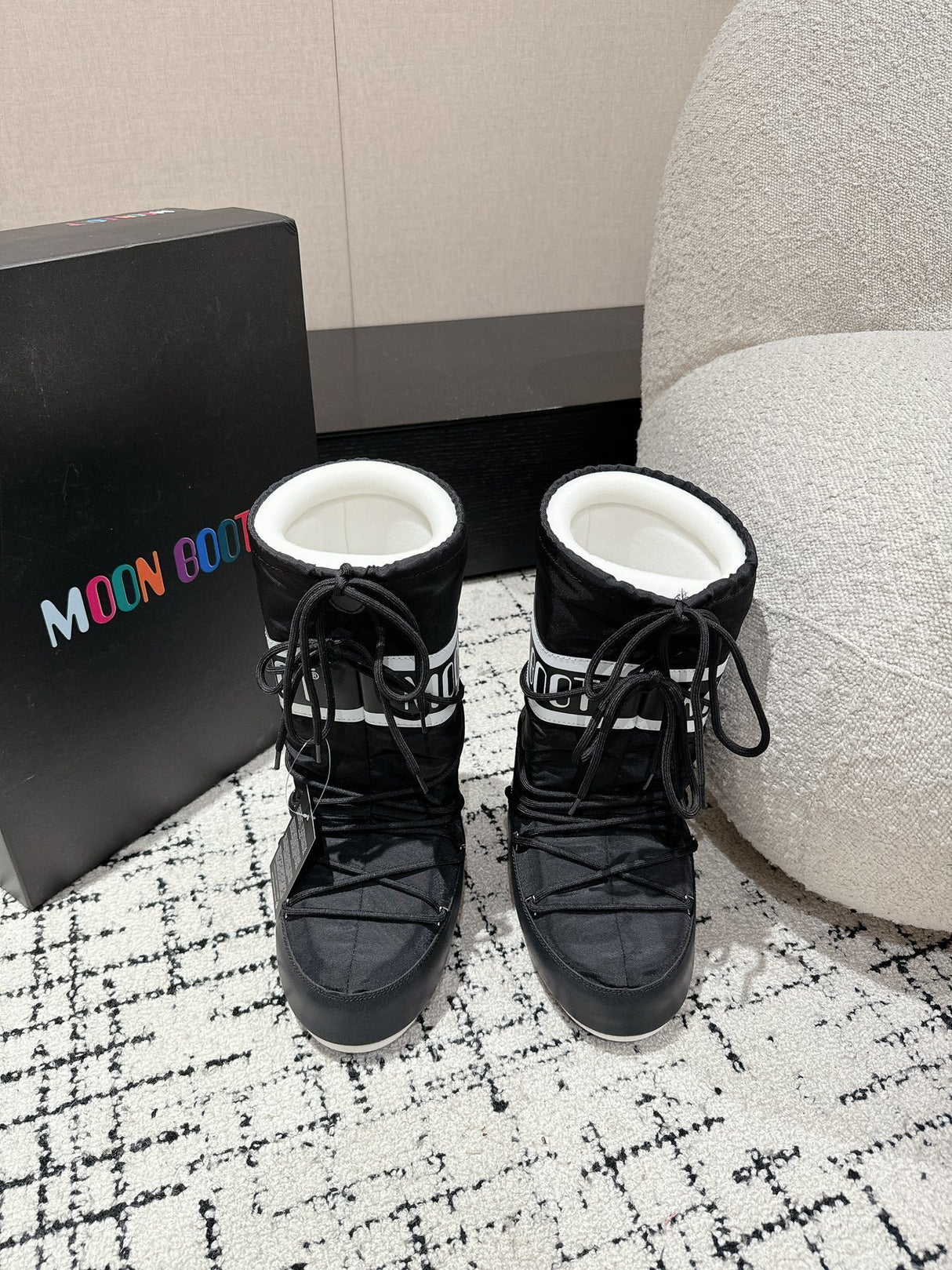Moon Boot ICON GLANCE UNISEX - Stivali con i lacci - black