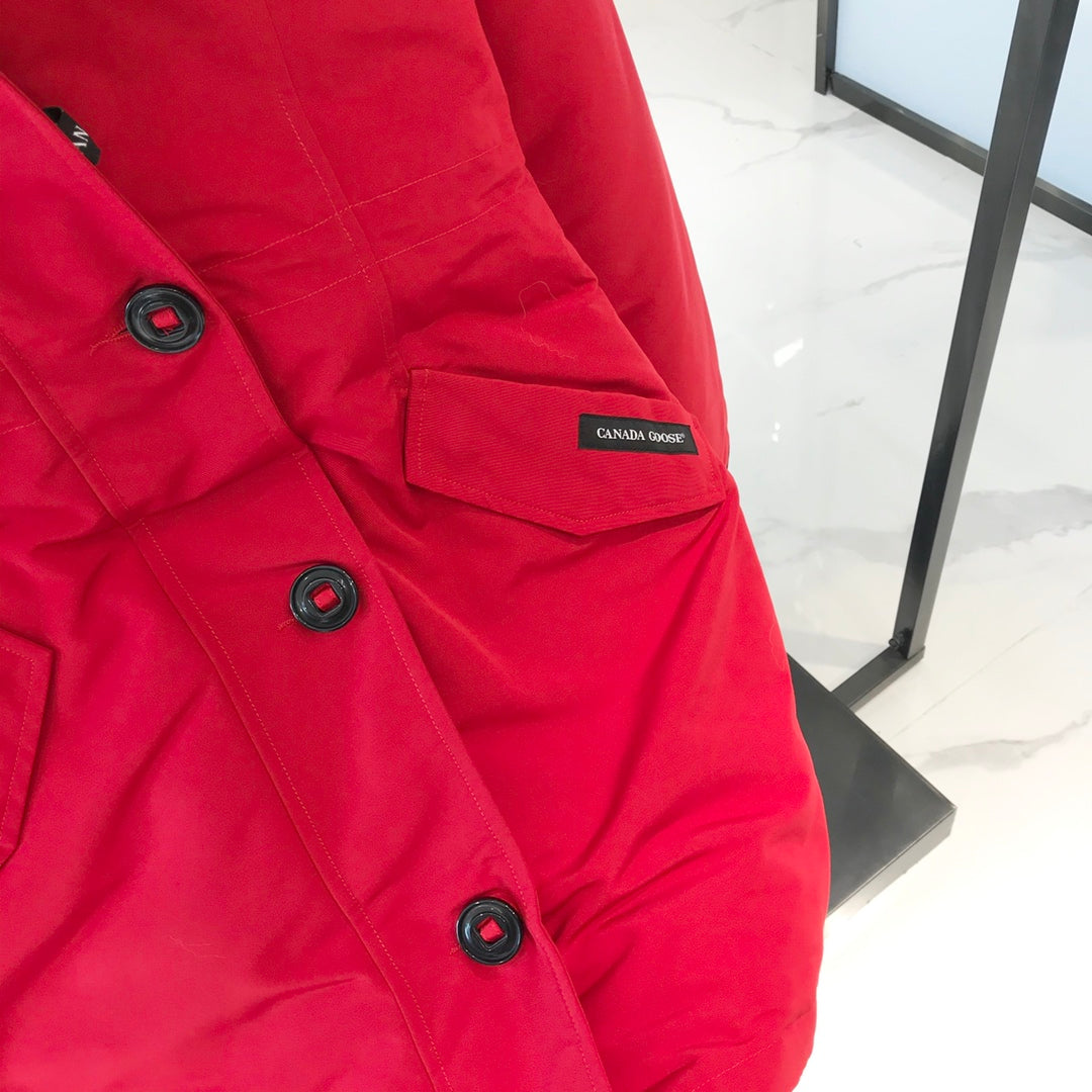 Canada Goose Rossclair Parka in Red with Fox Fur My Store