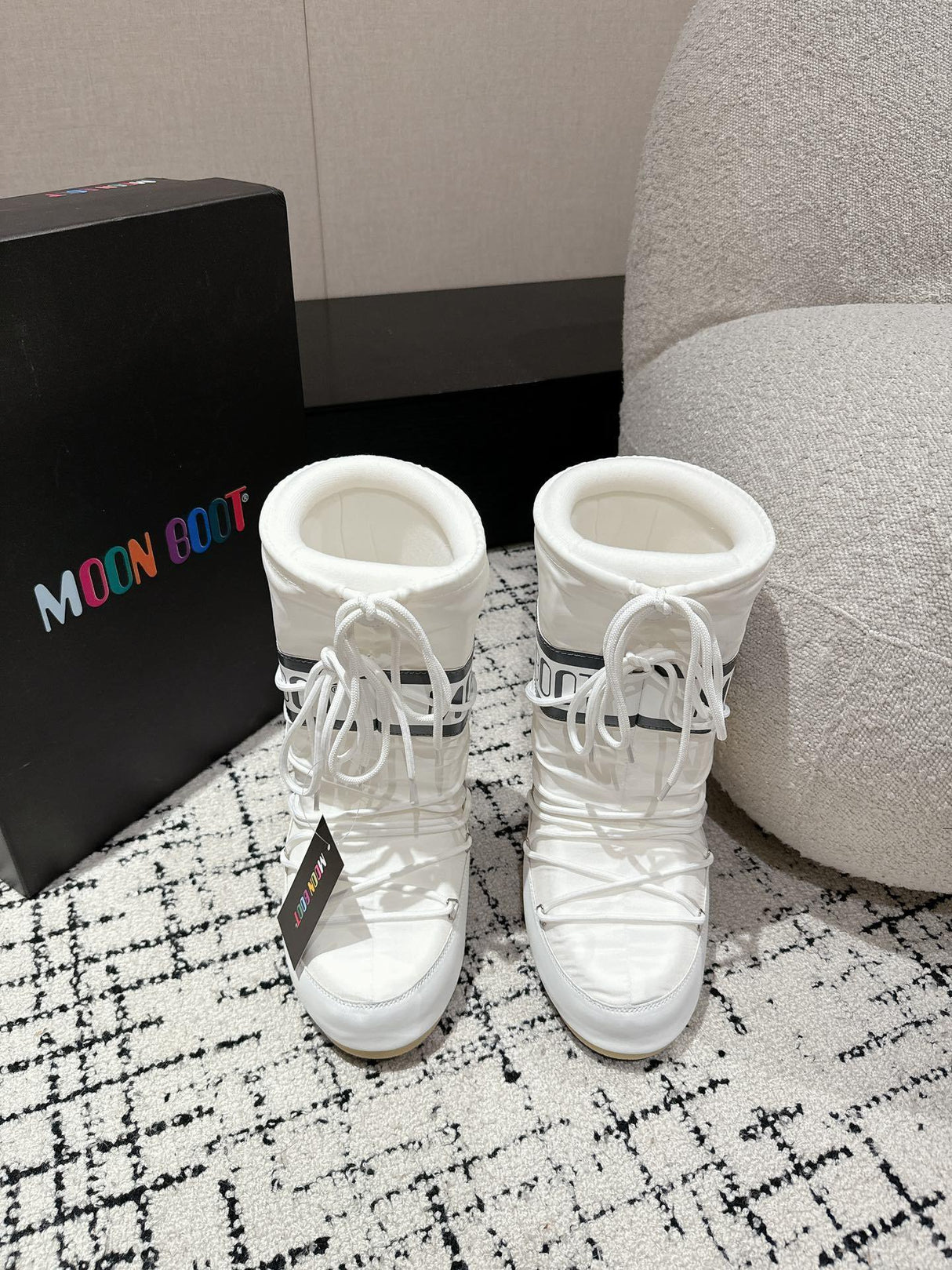 Moon Boot ICON UNISEX - Stivali con i lacci - white