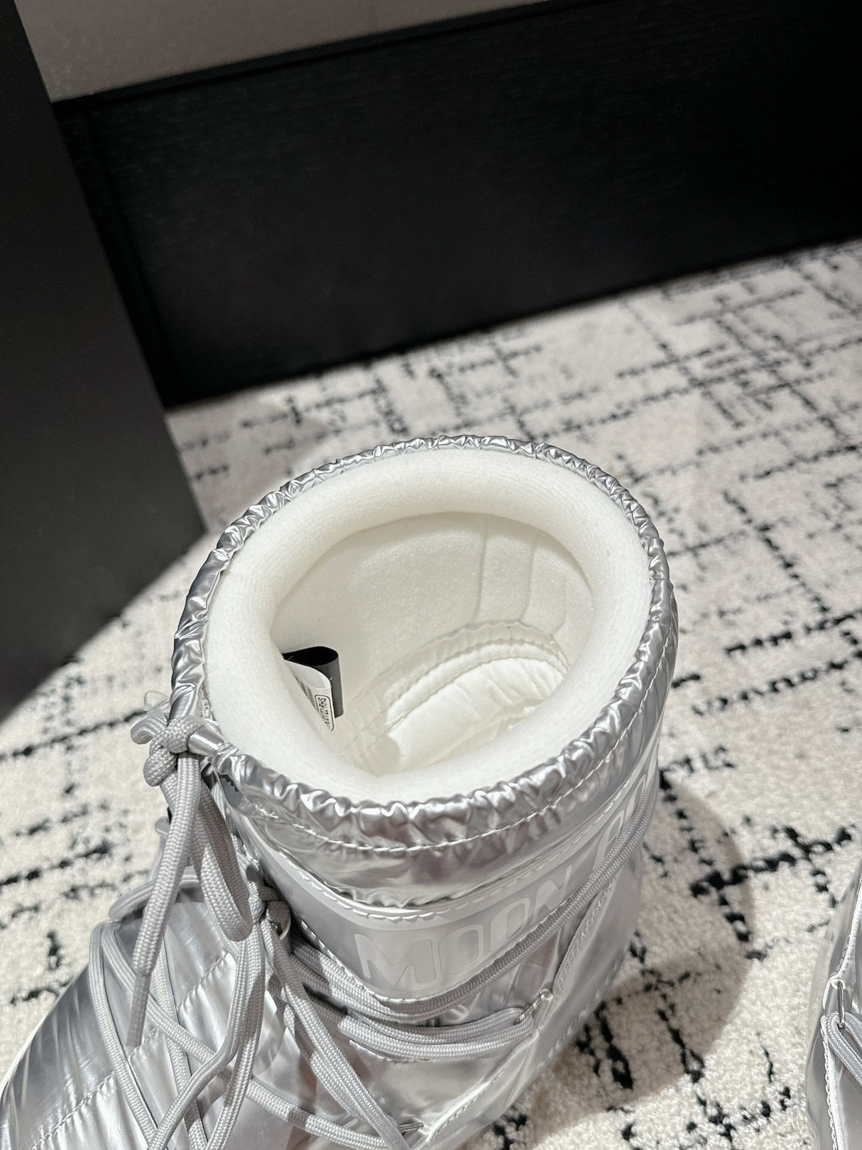 Moon Boot Icon Glitter Silver