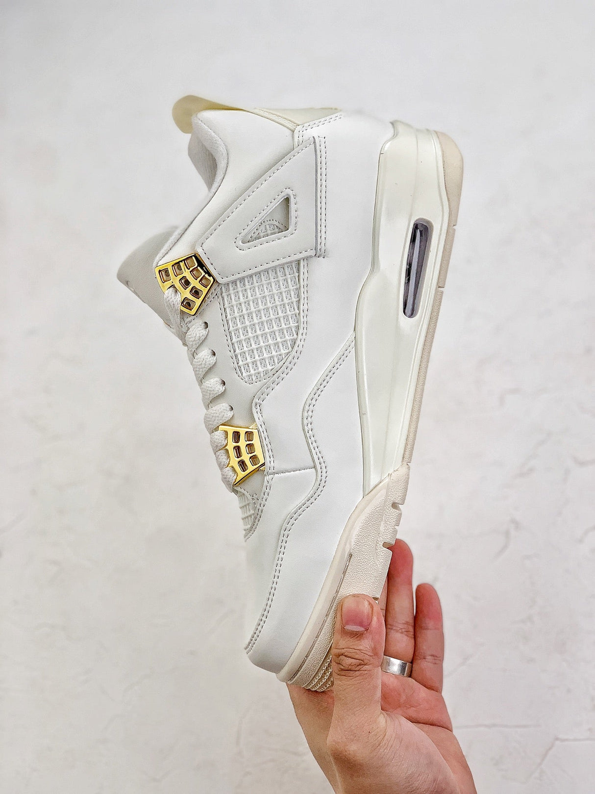 Air Jordan AJ4 Retro AQ9129-170 OG''Sail Metallic Gold" size 40 - 48 My Store