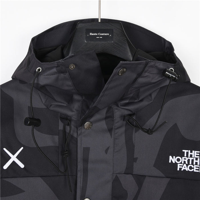 The North Face x XX Kaws Joint Model FW22 Outdoor Black Color-Blocked Hard Shell Hooded Jacket - ESTOCKK