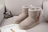 UGG Fluff Bow Mini Boots Grey