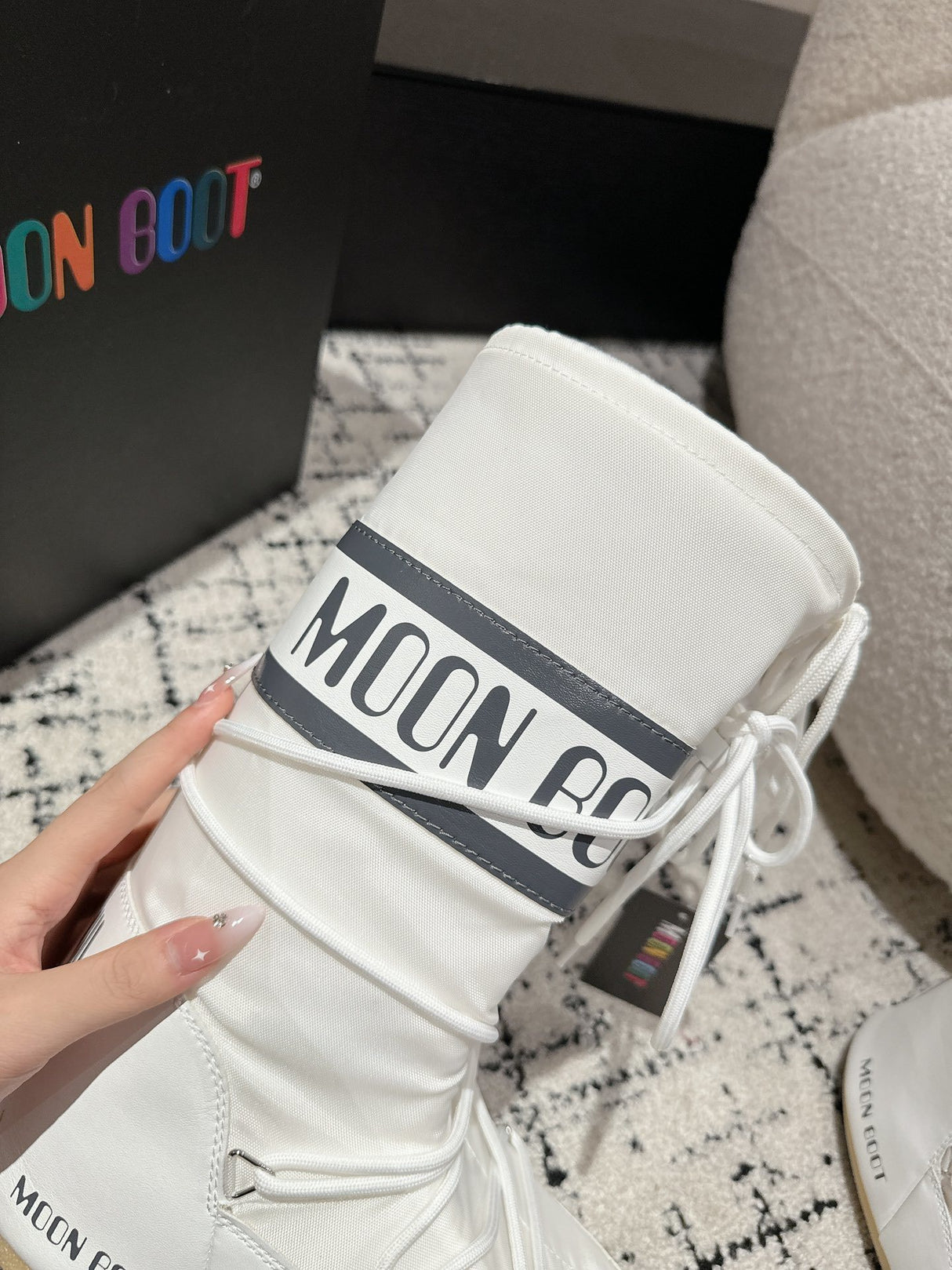 Moon Boot ICON UNISEX - Stivali con i lacci - white