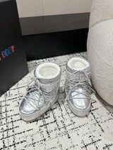 Moon Boot Icon Glitter Silver
