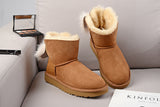 UGG Fluff Bow Mini Boots Chestnut