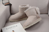 UGG Fluff Bow Mini Boots Grey