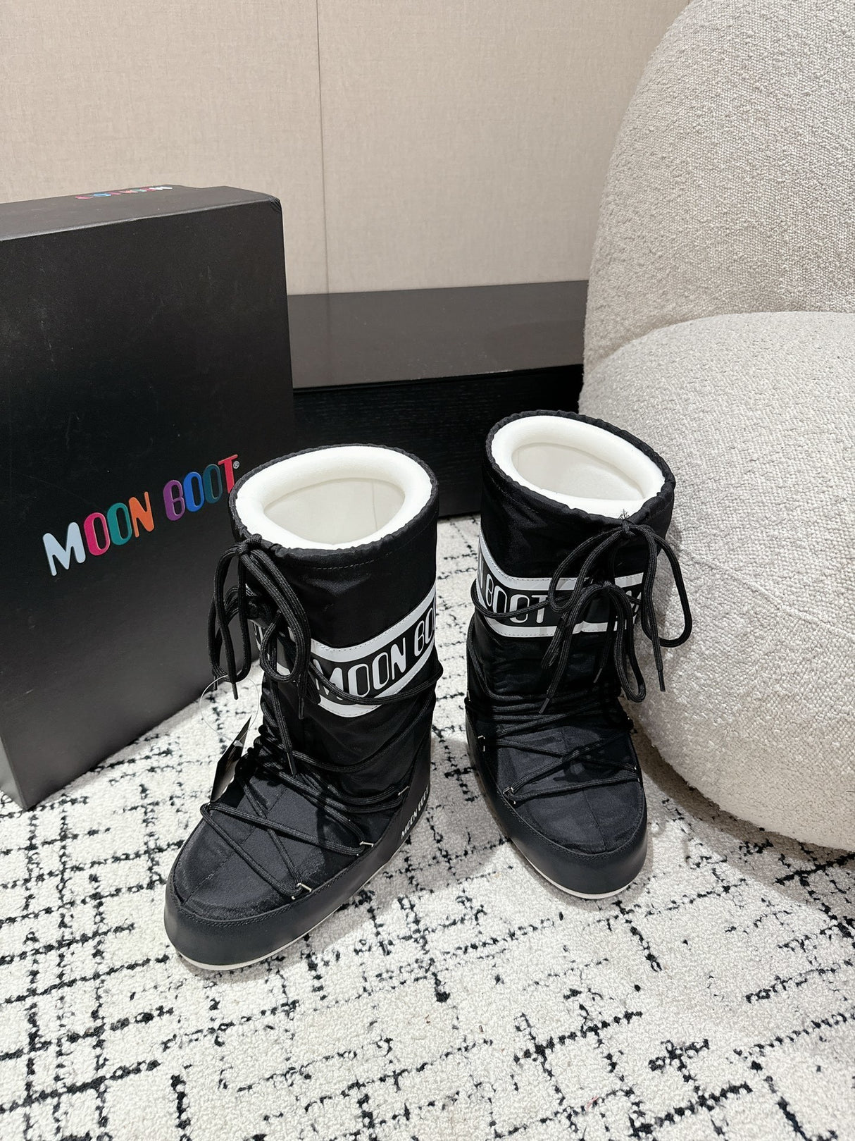 Moon Boot ICON GLANCE UNISEX - Stivali con i lacci - black