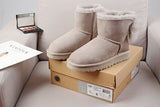 UGG Fluff Bow Mini Boots Grey