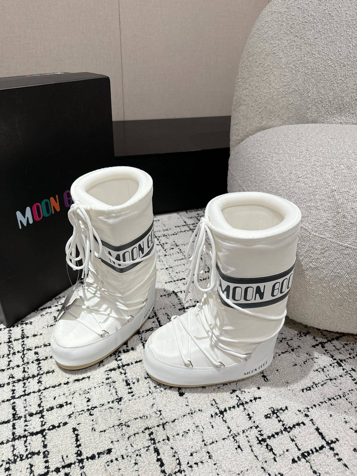 Moon Boot ICON UNISEX - Stivali con i lacci - white