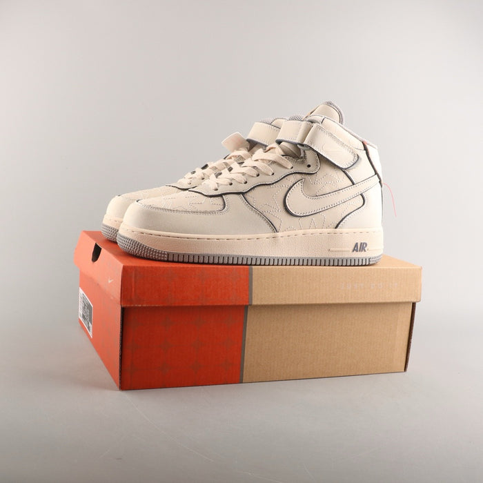 Nike Air Force 1 Mid 07 Light Brown Canvas Sneaker - ESTOCKK