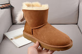 UGG Fluff Bow Mini Boots Chestnut